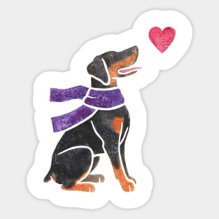 Watercolour Doberman Sticker